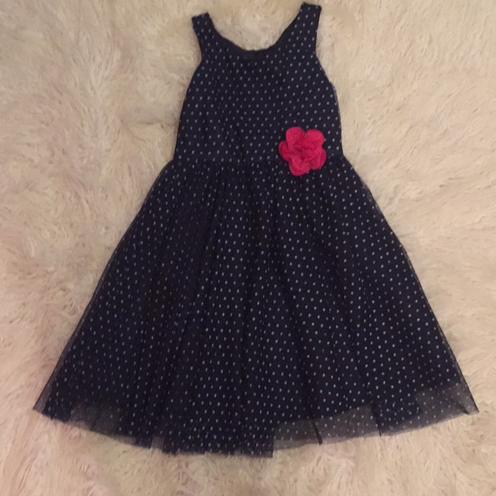 Kid blue flower dress